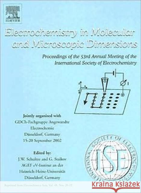 Electrochemistry in Molecular and Microscopic Dimensions: Proceedings of the 53rd Annual Meeting of the International Society of Elctrochemistry Joint Schultze, Joachim W. 9780444515599 Elsevier Science