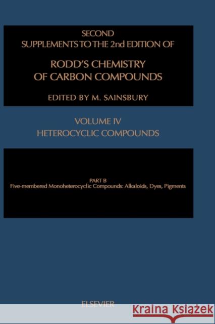 Hererocyclic Compounds V.4-B Sainsbury, M. 9780444827586 Elsevier