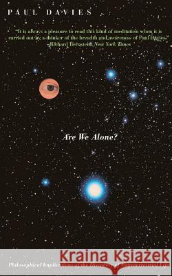 Are We Alone PB Paul Davies Paul Davies 9780465004195 Basic Books