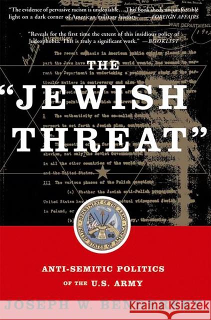 The Jewish Threat Joseph W. Bendersky 9780465006182 Basic Books