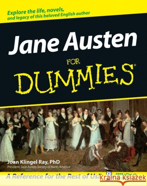 Jane Austen For Dummies Joan Elizabeth Klingel Ray 9780470008294