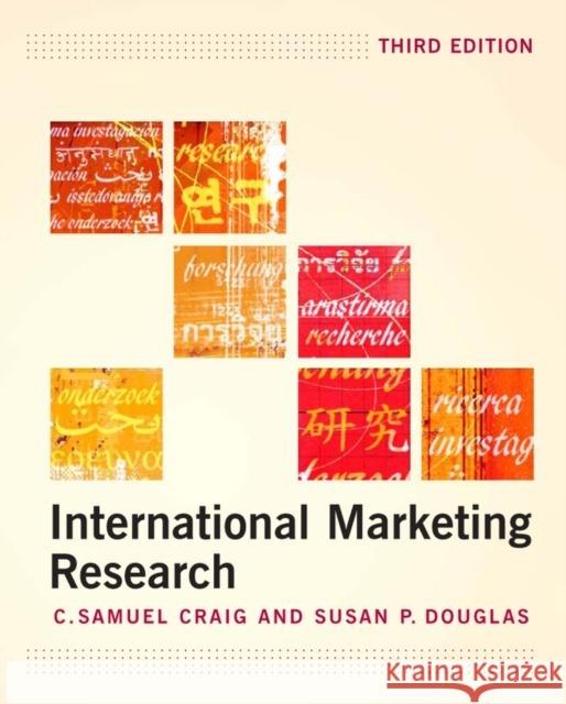 International Marketing Research Samuel Craig Susan Douglas C. Samuel Craig 9780470010952 John Wiley & Sons