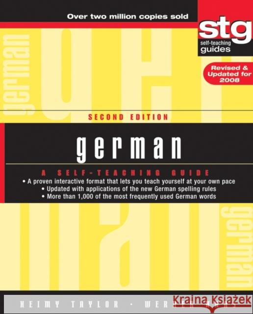 German: A Self-Teaching Guide Taylor, Heimy 9780470165515 John Wiley & Sons