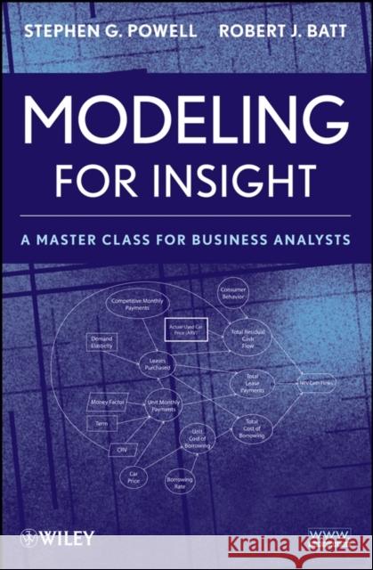 Modeling for Insight Powell, Stephen G. 9780470175552 John Wiley & Sons