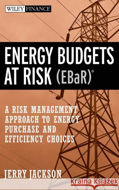 Energy Budgets at Risk (Ebar): A Risk Management Approach to Energy Purchase and Efficiency Choices Jackson, J. 9780470197677 0
