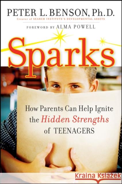 Sparks: How Parents Can Help Ignite the Hidden Strengths of Teenagers Benson, Peter L. 9780470294048 Jossey-Bass