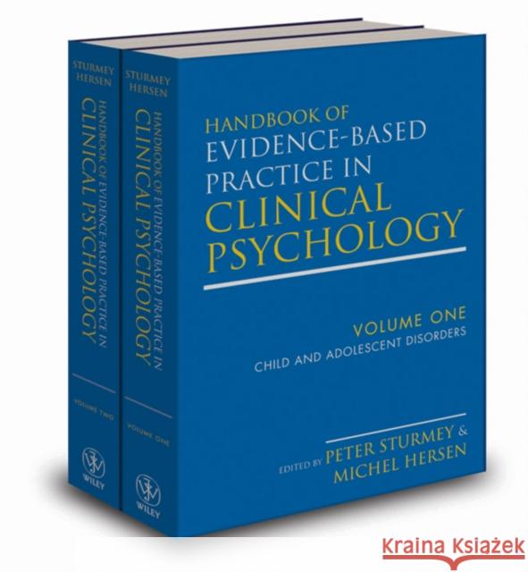 Handbook of Evidence-Based Practice in Clinical Psychology Sturmey, Peter 9780470335420 0