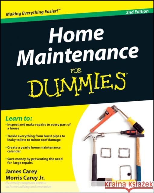 Home Maintenance For Dummies Morris Carey 9780470430637 For Dummies