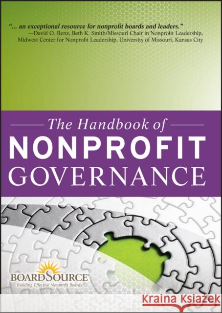 The Handbook of Nonprofit Governance   9780470457634 0