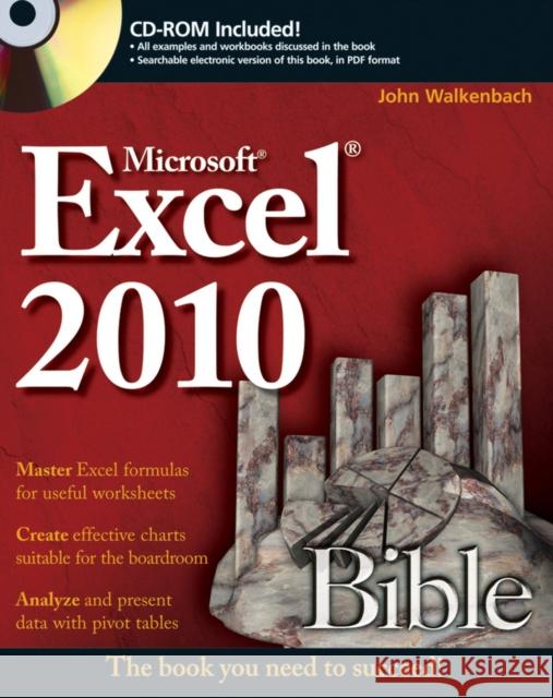 Excel 2010 Bible [With CDROM] Walkenbach 9780470474877 John Wiley & Sons