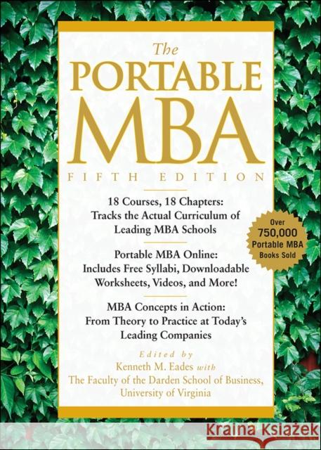 The Portable MBA Kenneth M. Eades Timothy M. Laseter Ian Skurnik 9780470481295 John Wiley & Sons