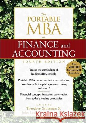 The Portable MBA in Finance and Accounting Theodore Grossman John Leslie Livingstone 9780470481301 JOHN WILEY AND SONS LTD