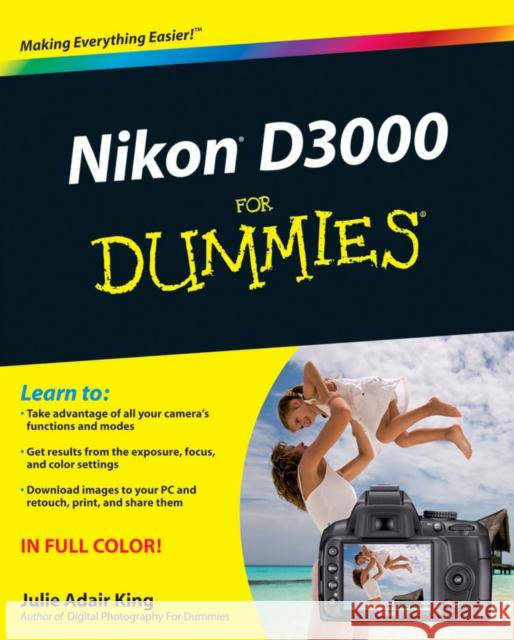 Nikon D3000 For Dummies Julie King 9780470578940 0