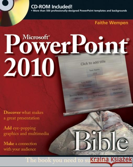 microsoft powerpoint 2010 bible  Wempen, Faithe 9780470591864 0