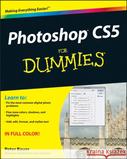 Photoshop Cs5 for Dummies Bauer, Peter 9780470610787