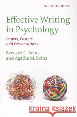 Effective Writing in Psycholog Beins, Bernard C. 9780470672440
