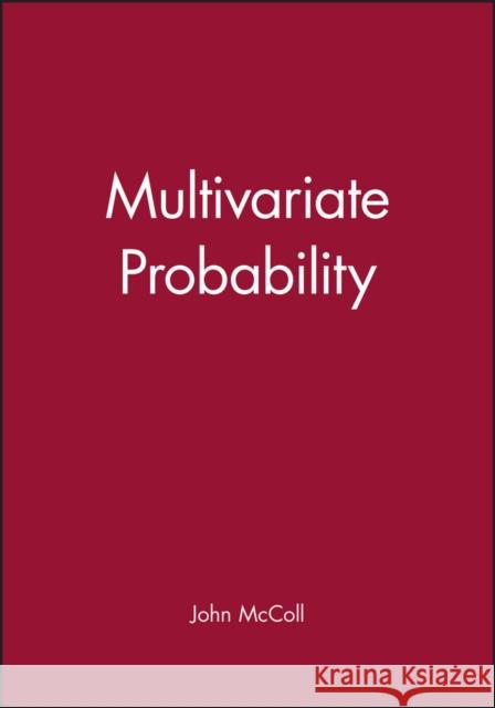 Multivariate Probability Amy McColl 9780470689264 John Wiley & Sons