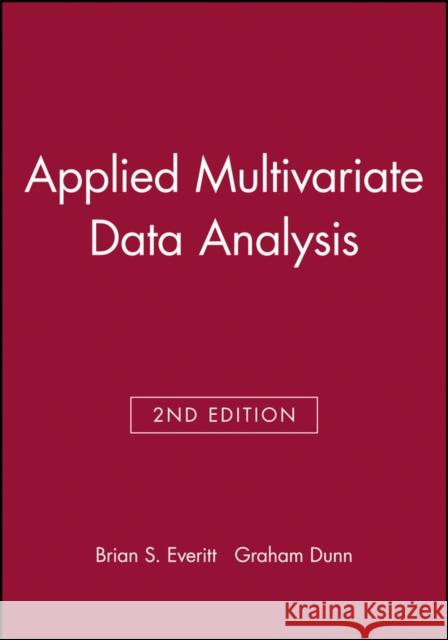 Applied Multivariate Data Analysis Everitt 9780470711170 John Wiley & Sons