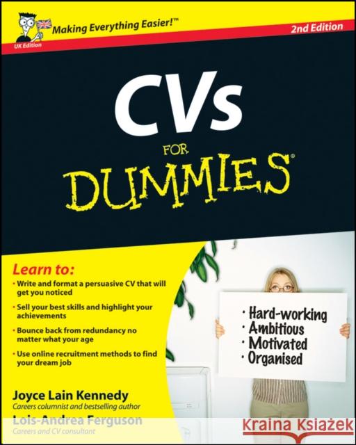 CVs For Dummies Lois Ferguson 9780470744918