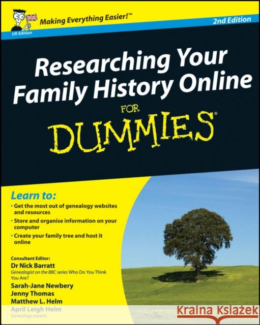 Researching Your Family History Online For Dummies Sarah Newbery 9780470745359 John Wiley & Sons Inc