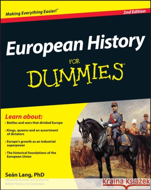 European History For Dummies Sean Lang 9780470978184 John Wiley & Sons Inc