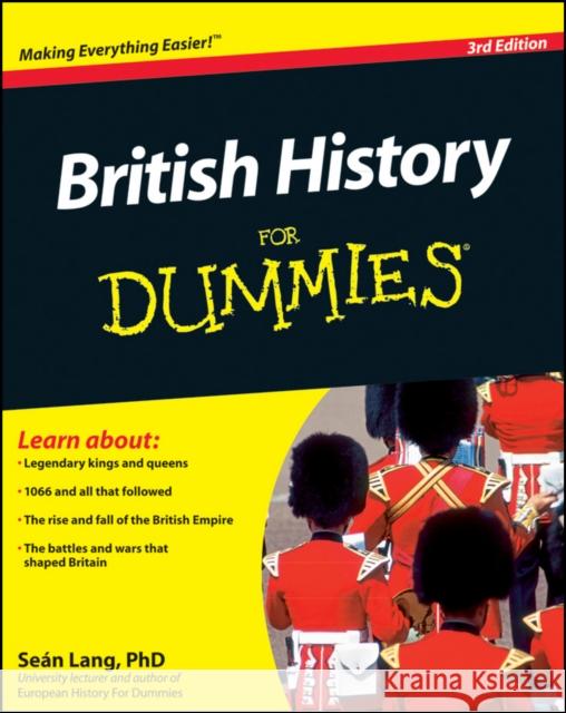 British History for Dummies Lang, Seán 9780470978191 0