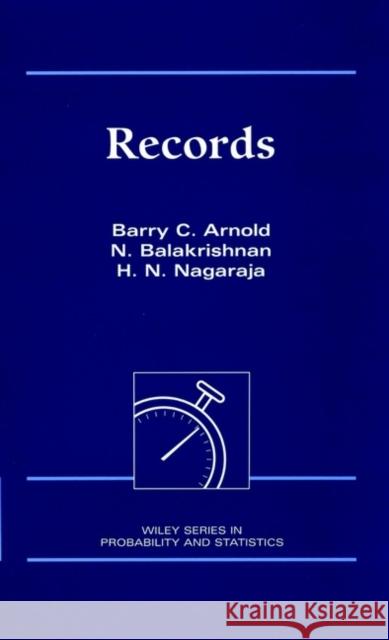 Records Barry Arnold H. N. Nagaraja N. Balakrishnan 9780471081081 Wiley-Interscience