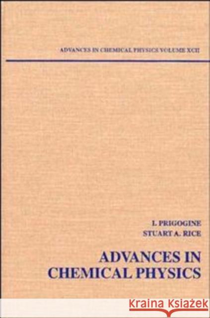 Advances in Chemical Physics, Volume 92 Prigogine, Ilya 9780471143208