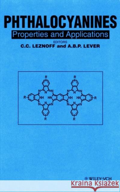 Phthalocyanines Lever, A. B. P. 9780471187202 Wiley-VCH Verlag GmbH