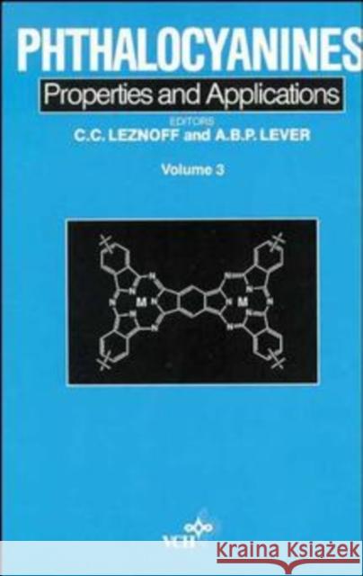 Phthalocyanines Lever, A. B. P. 9780471188636 Wiley-VCH Verlag GmbH