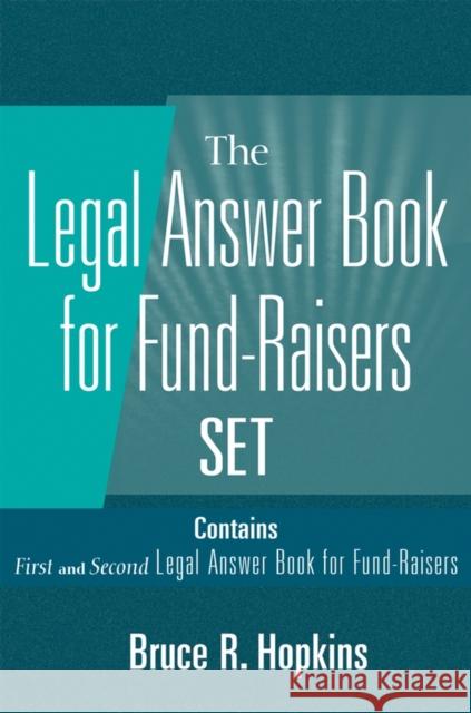 Legal Answer Book for Fund-Raisers Set Hopkins, Bruce R. 9780471226222 John Wiley & Sons