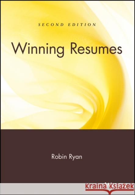 Winning Resumes Robin Ryan 9780471263654