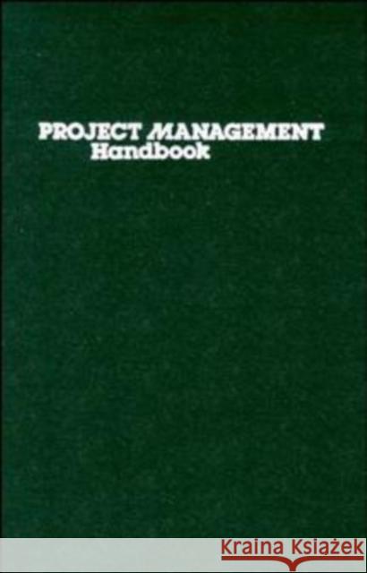Project Management Handbook David I. Cleland William R. King Cleland 9780471293842 John Wiley & Sons