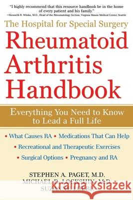The Hospital for Special Surgery Rheumatoid Arthritis Handbook Stephen A. Paget Michael D. Lockshin 9780471410454