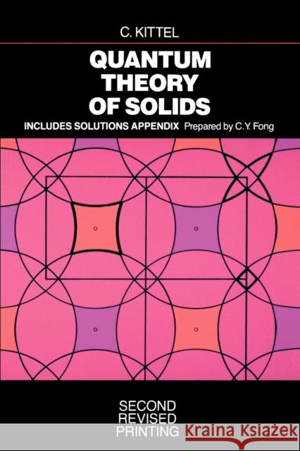 Quantum Theory of Solids Charles Kittel 9780471624127