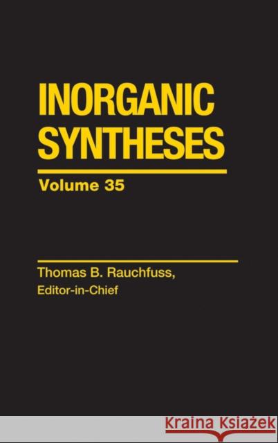 Inorganic Syntheses, Volume 35 Rauchfuss, Thomas 9780471682554 John Wiley & Sons