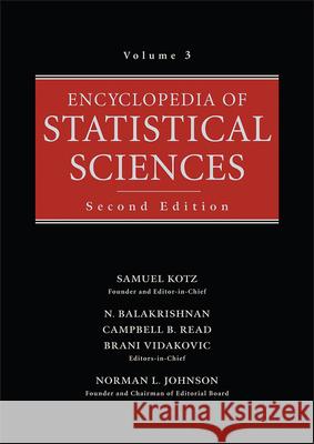 Encyclopedia of Statistical Sciences Balakrishnan, Narayanaswamy 9780471743842