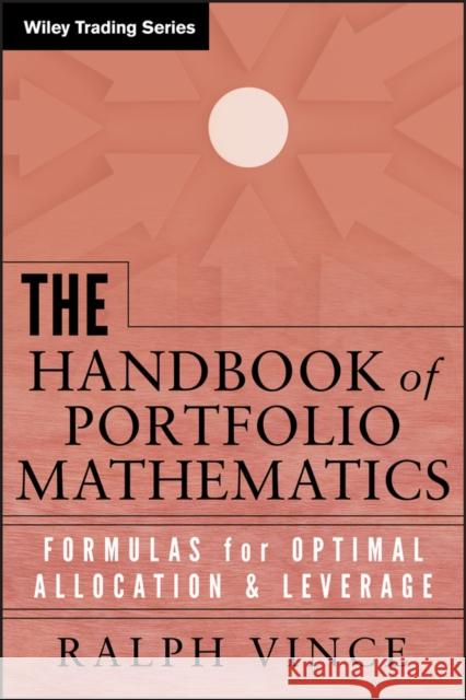 Portfolio Mathematics Vince 9780471757689 John Wiley & Sons