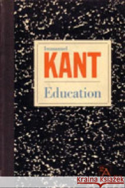 Education Immanuel Kant 9780472060450 University of Michigan Press