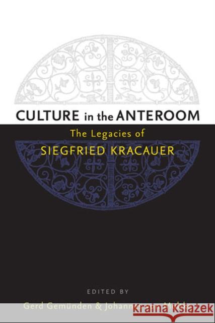 Culture in the Anteroom: The Legacies of Siegfried Kracauer Von Moltke, Johannes 9780472071678
