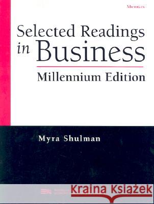 Selected Readings in Business Myra Shulman 9780472088935