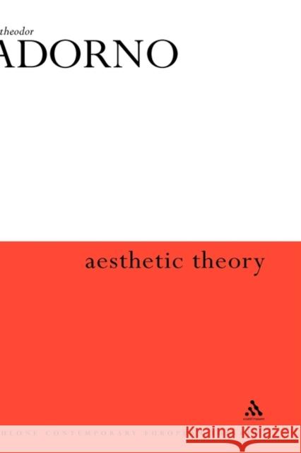 Aesthetic Theory Theodor W. Adorno 9780485300697 0