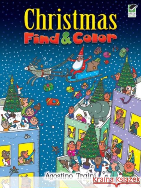 Christmas Find and Color Agostino Traini 9780486471129 Dover Publications