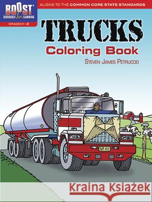 Trucks Coloring Book Petruccio, Steven James 9780486494111 Dover Publications