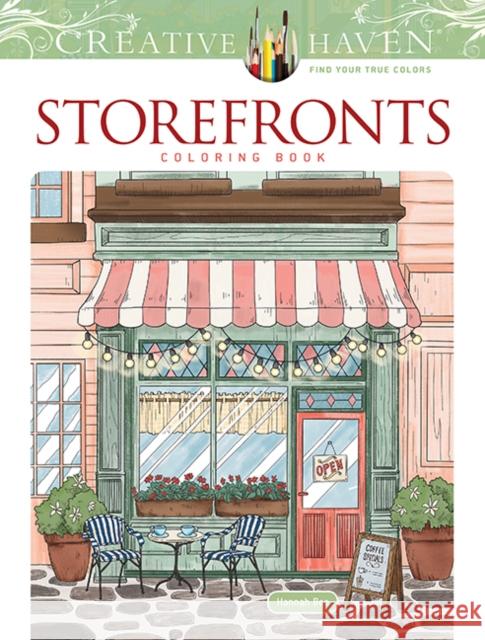 Creative Haven Storefronts Coloring Book Hannah Bee 9780486855837 Dover Publications