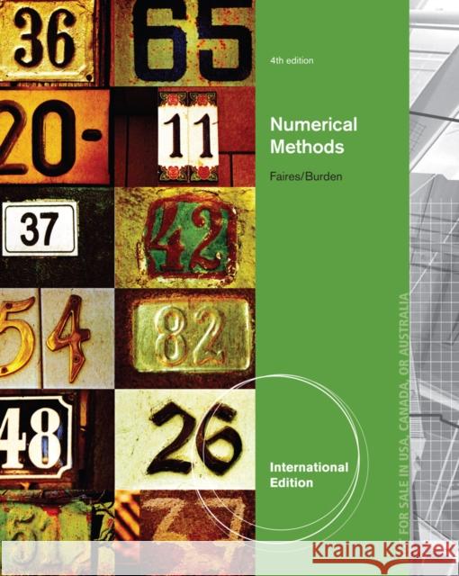 Numerical Methods, International Edition J Faires 9780495385691 0