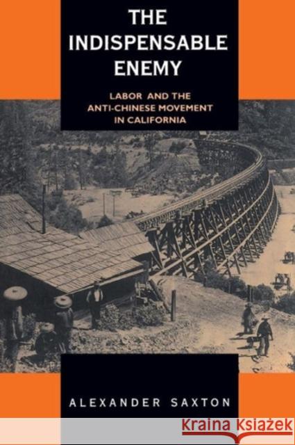 The Indispensable Enemy: Labor and the Anti-Chinese Movement in California Saxton, Alexander 9780520029057 University of California Press