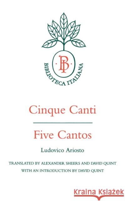 Cinque Canti = Five Cantos Ariosto, Ludovico 9780520200098 University of California Press