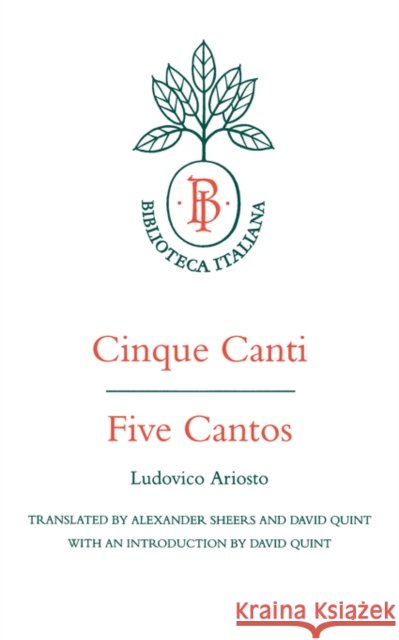 Cinque Canti = Five Cantos Ariosto, Ludovico 9780520200098