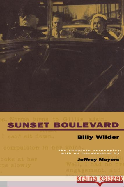 Sunset Boulevard Billy Wilder 9780520218550